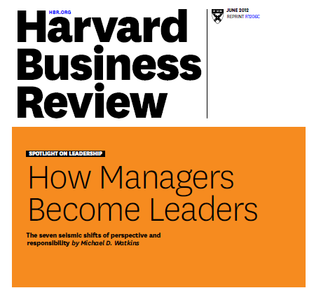 HBR How Managers Become Leaders